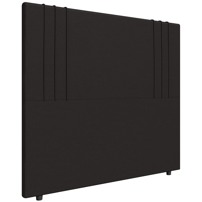 Cabeceira Cama Box Casal 140cm Estofada Rama Sintético Marrom Z04 - Mpozenato