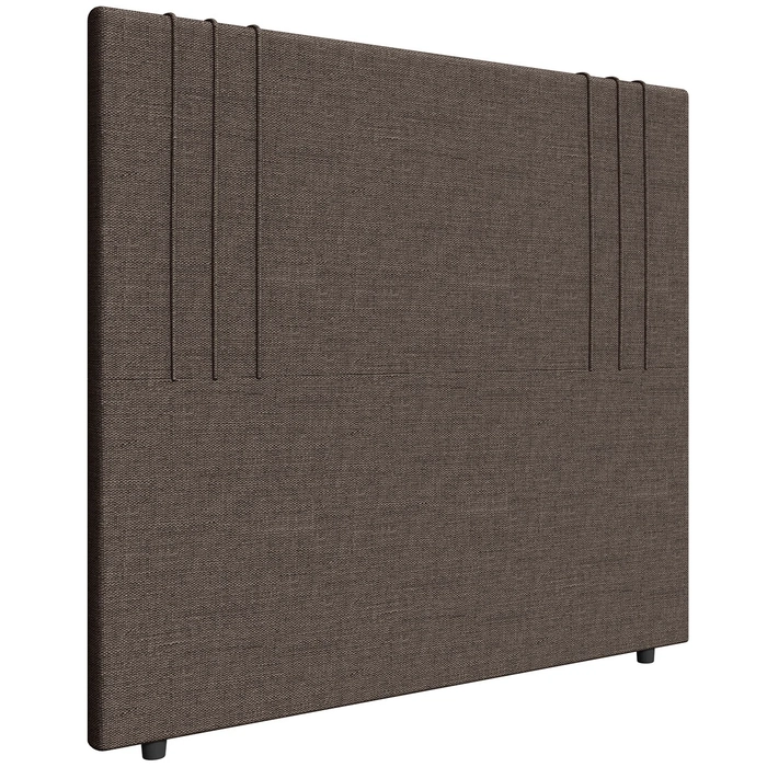 Cabeceira Cama Box Casal 140cm Estofada Rama Linho Chocolate Z04 - Mpozenato