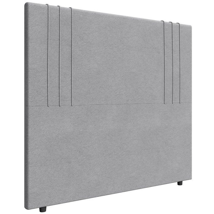 Cabeceira Cama Box Queen 160cm Estofada Rama Linho Cinza Z04 - Mpozenato