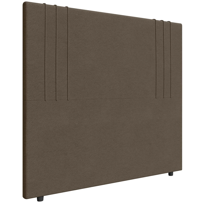 Cabeceira Cama Box Queen 160cm Estofada Rama Linho Marrom Z04 - Mpozenato