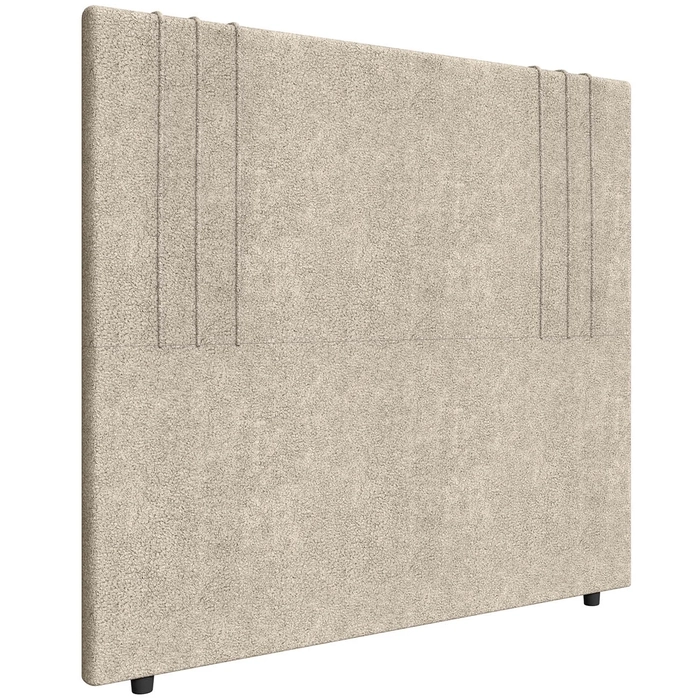 Cabeceira Cama Box Queen 160cm Estofada Rama Boucle Bege Z04 - Mpozenato