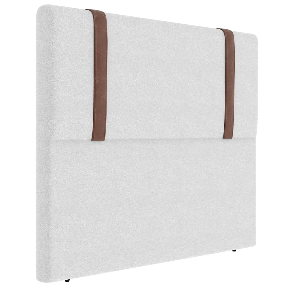 Cabeceira Cama Box Casal 140cm Estofada Glory Sintético Branco Z04 - Mpozenato