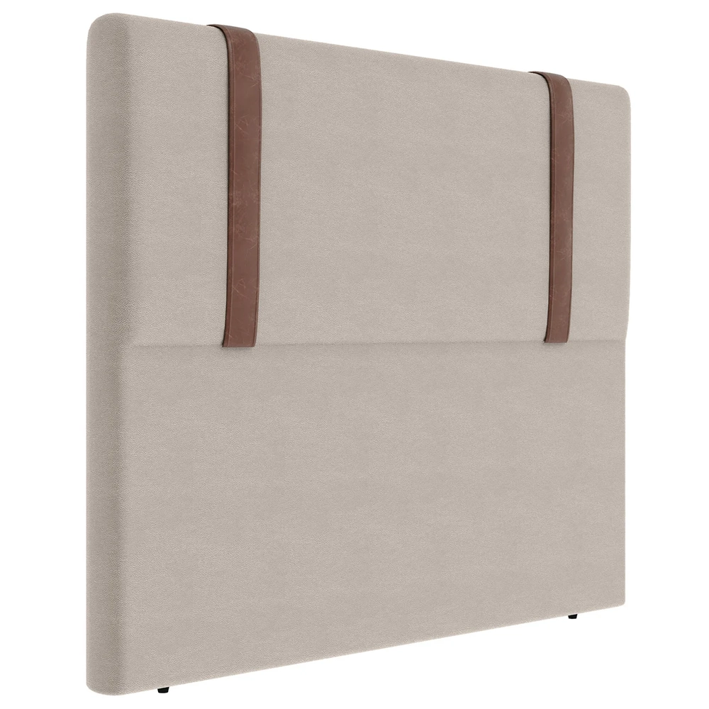 Cabeceira Cama Box Queen 160cm Estofada Glory Sintético Bege Z04 - Mpozenato