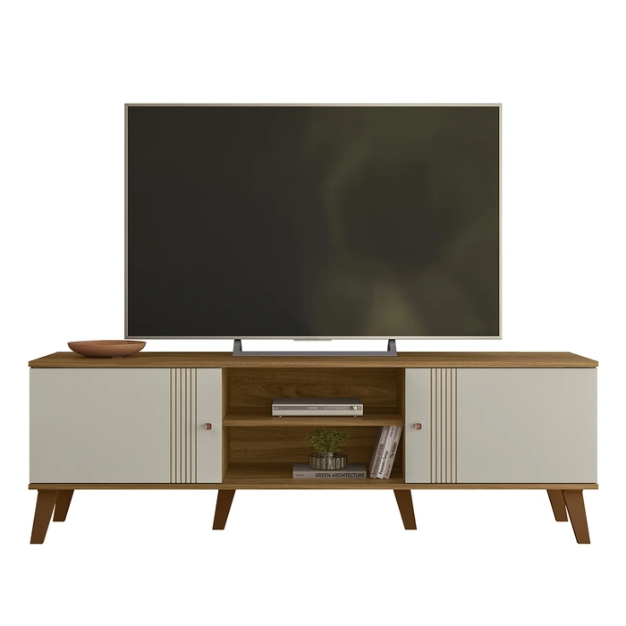 Rack Bancada Para TV 65 Pol 160cm Sia Nature/Off Z49       - Mpozenato