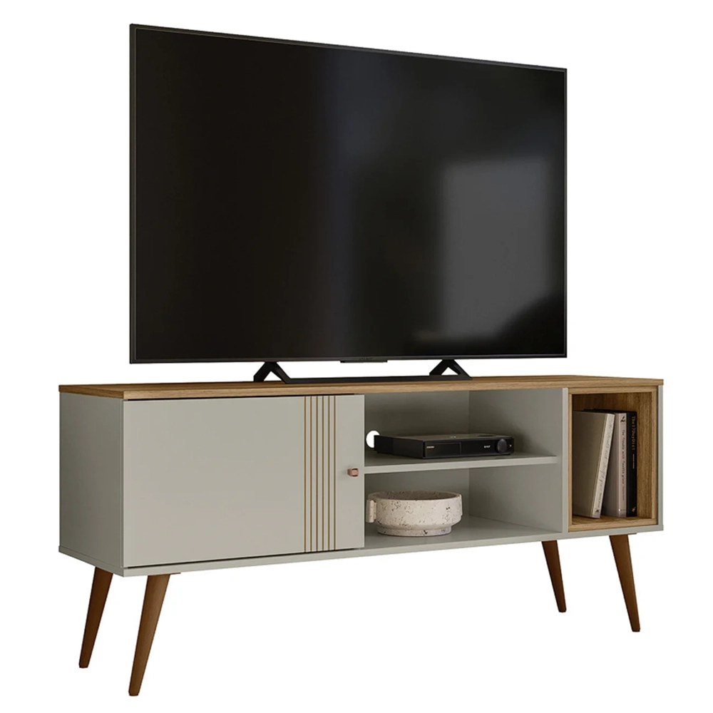 Rack Bancada Para TV 55 Pol 136cm Romeo Off/Nature Z49     - Mpozenato