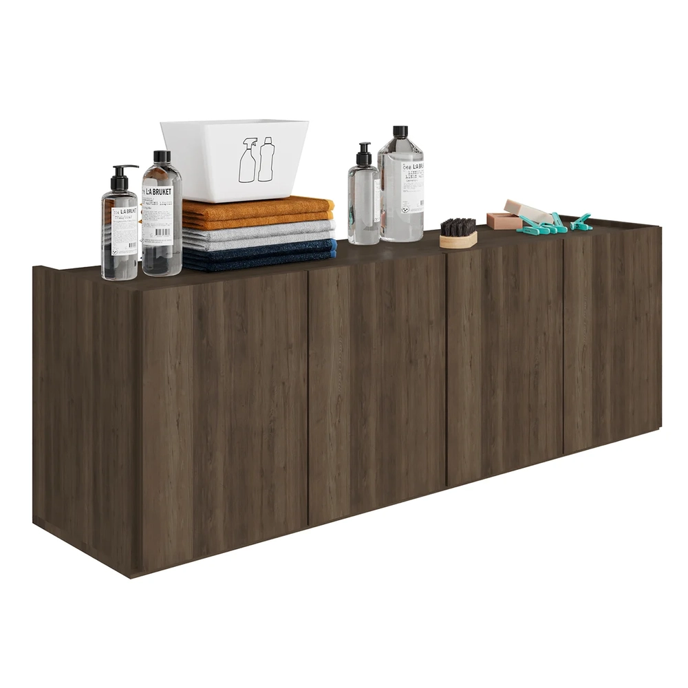 Balcão Suspenso Multiuso Lavanderia 118cm Monna Freijó Z34 - Mpozenato