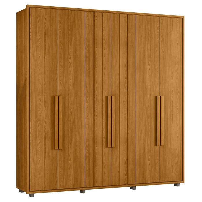 Guarda Roupa Casal 230cm Com 6 Portas Barok Cinamomo Z10    - Mpozenato