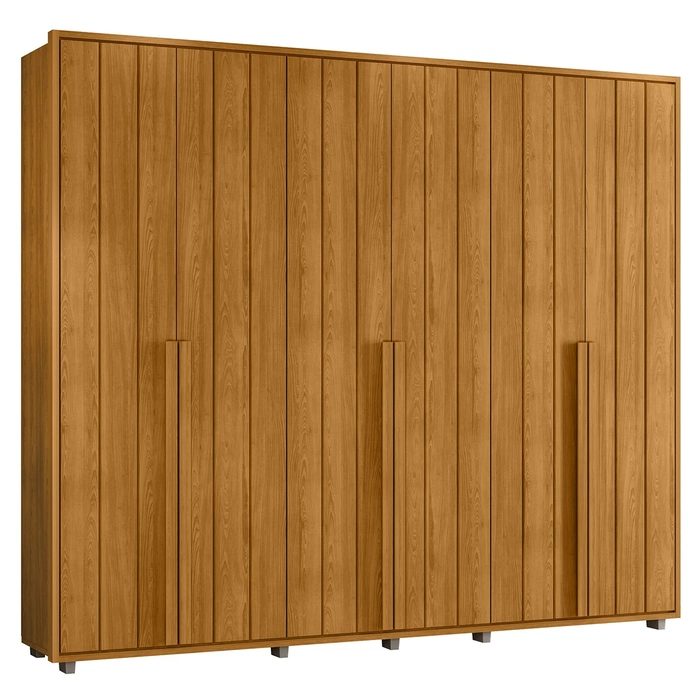 Guarda Roupa Casal 278cm Com 6 Portas Zac Cinamomo Z10      - Mpozenato
