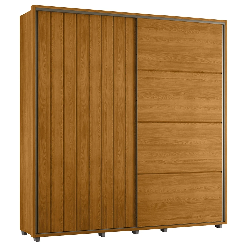 Guarda Roupa Casal 230cm Com 2 Portas Verbena Cinamomo Z10  - Mpozenato