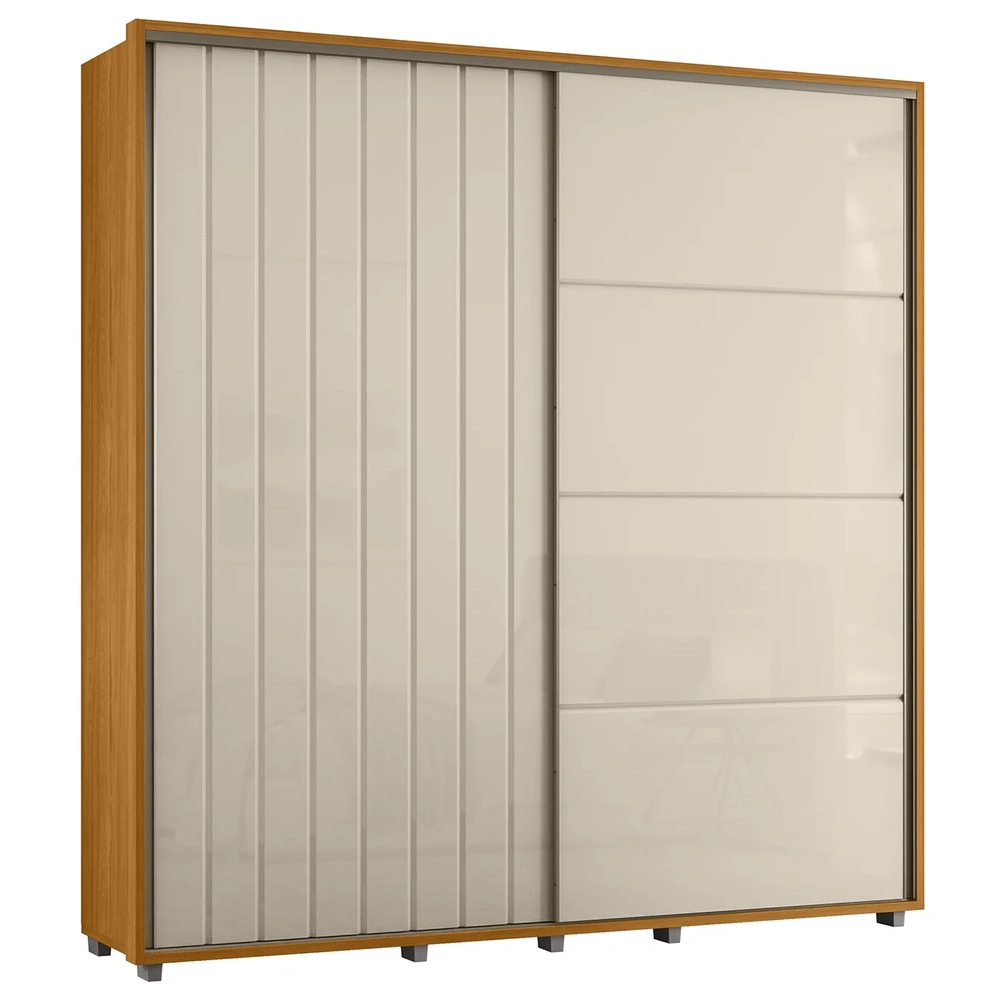 Guarda Roupa Casal 230cm Com 2 Portas Verbena Off/Cinamomo Z10 - Mpozenato