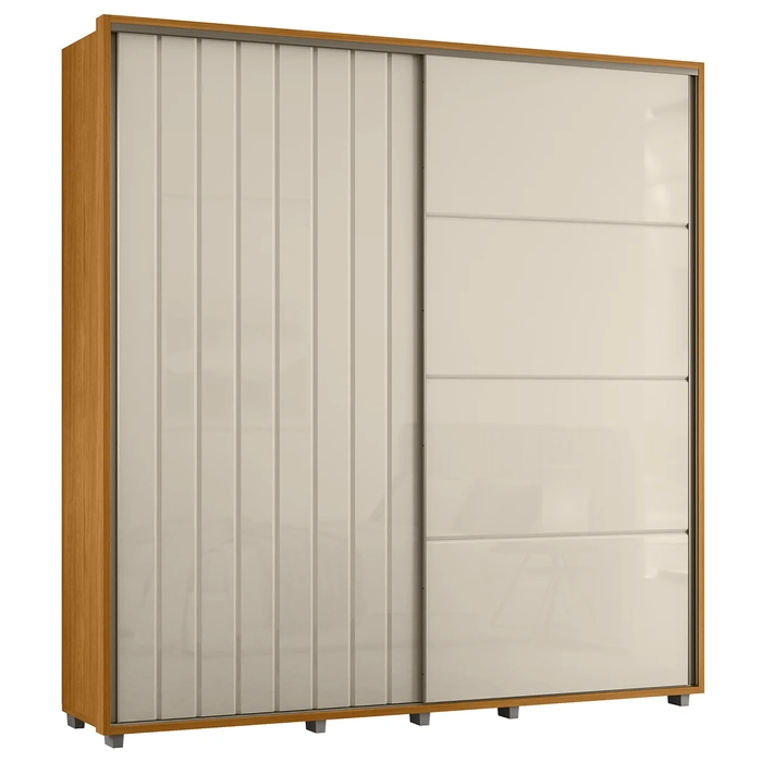 Guarda Roupa Casal 230cm Com 2 Portas Verbena Off/Cinamomo Z10 - Mpozenato