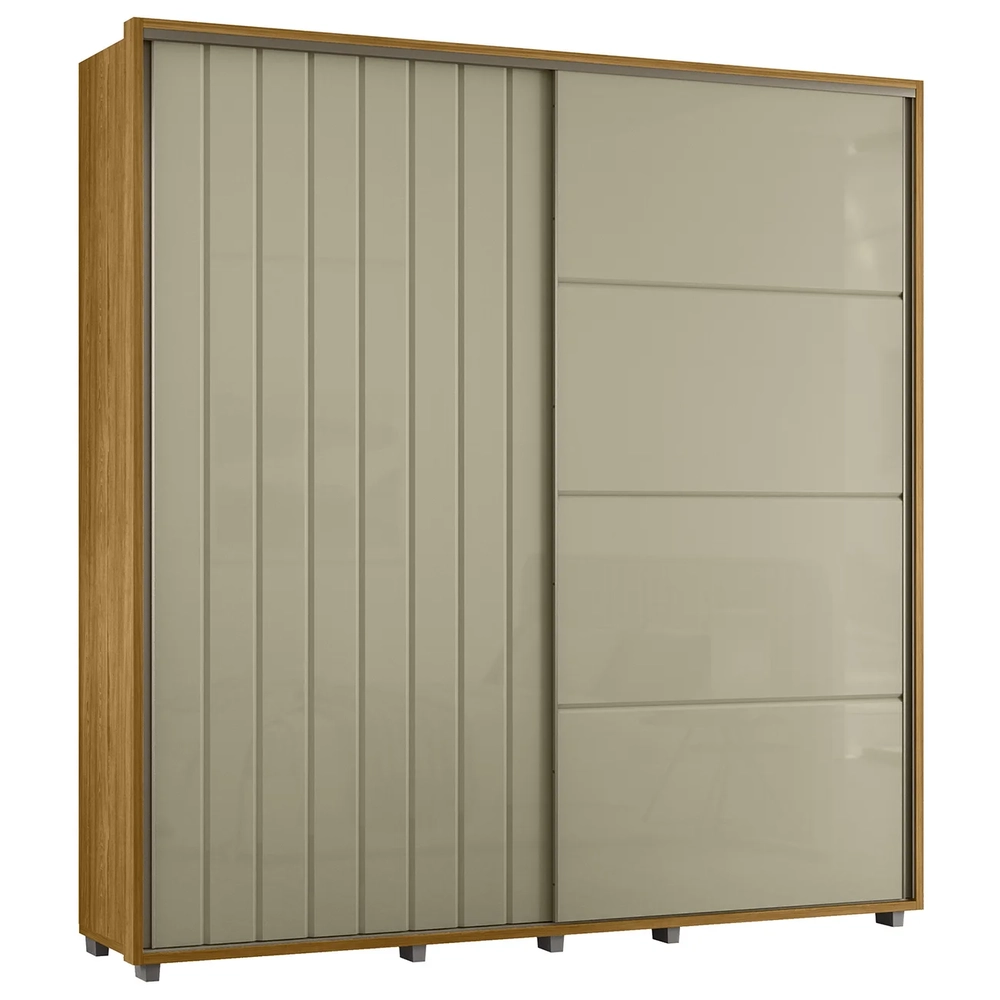 Guarda Roupa Casal 230cm Com 2 Portas Verbena Opala/Cumaru Z10 - Mpozenato