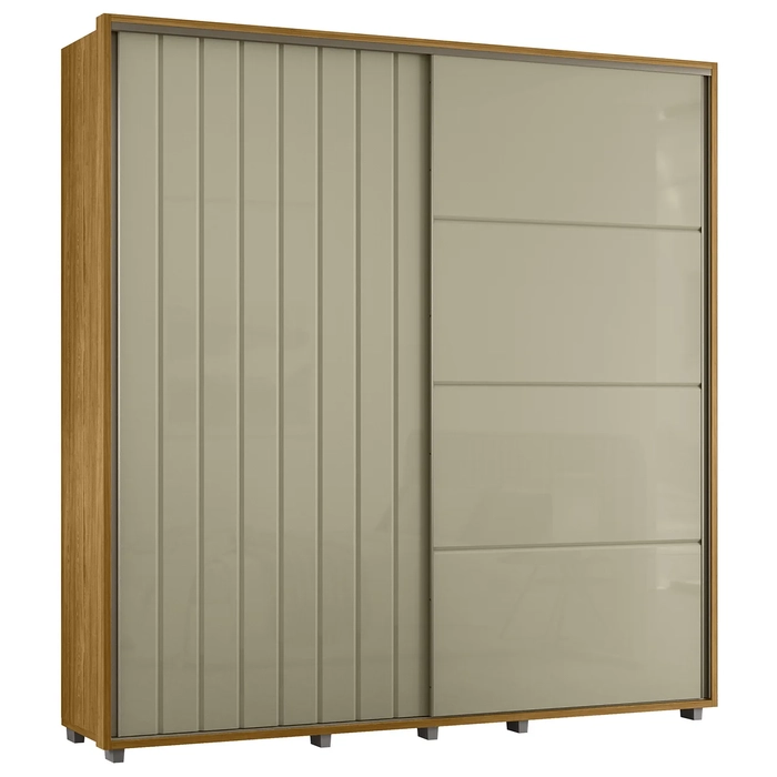 Guarda Roupa Casal 230cm Com 2 Portas Verbena Opala/Cumaru Z10 - Mpozenato