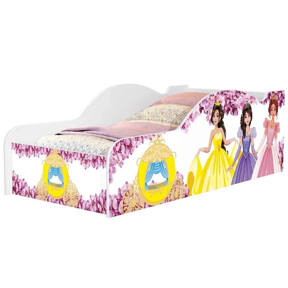 Mini Cama Infantil 148x68cm Personagens Princesa Rosa Z53   - Mpozenato