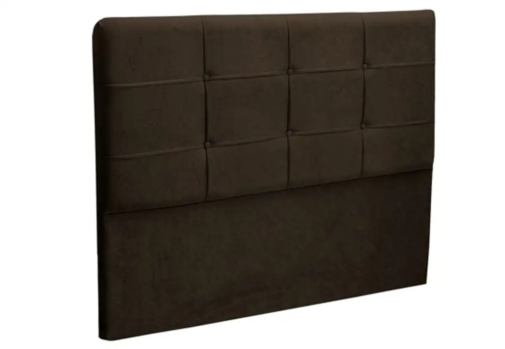 Cabeceira Casal Cama Box 140cm London Veludo Chocolate - JS Móveis