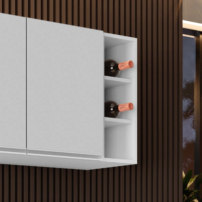 Nicho Aéreo Adega Vertical 20cm Riad Branco - Lumil