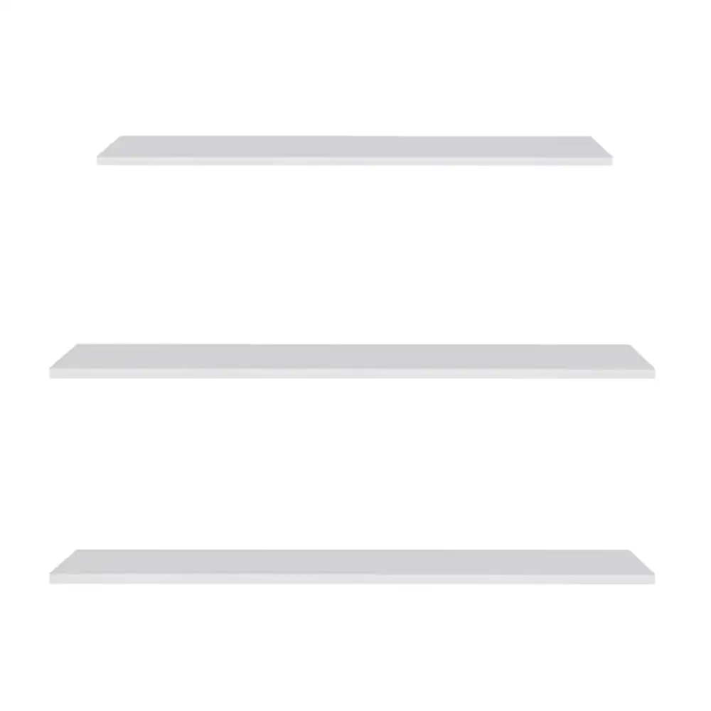 Prateleira Flutuante de Quarto Infantil Kit 3 Suporte Invisível CP3 Yara Branco - Lumil