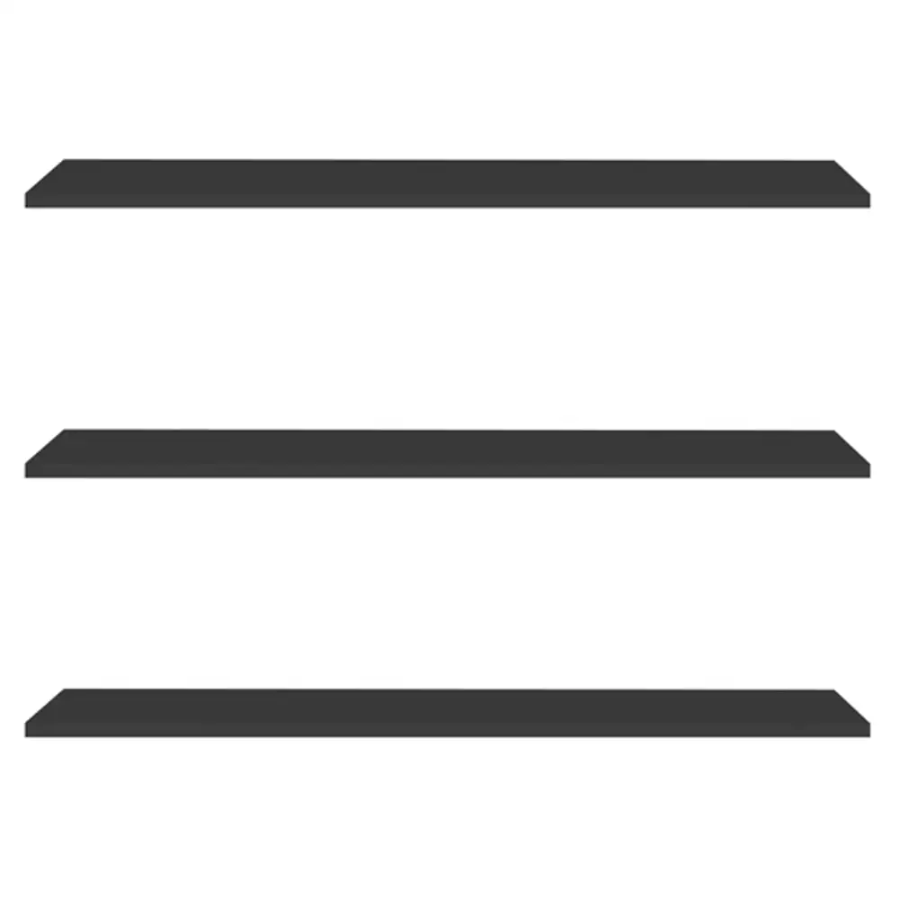 Prateleira Flutuante de Quarto Infantil Kit 3 Suporte Invisível 91cm Yara Preto - Lumil