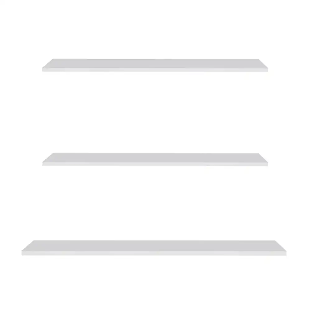 Prateleira Flutuante de Quarto Infantil Kit 3 Suporte Invisível CP2 Yara Branco - Lumil