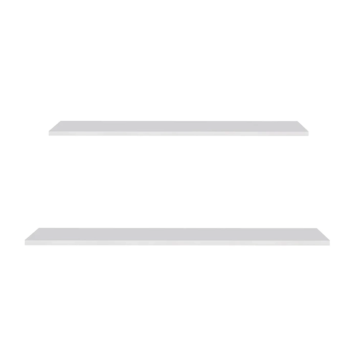 Prateleira Flutuante Para Banheiro Kit 2 com Suporte Invisível CP1 Yara Branco - Lumil