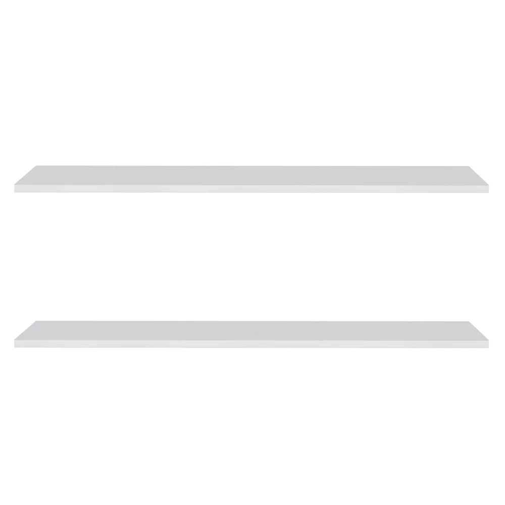 Prateleira Flutuante Para Sala Kit 2 Suporte Invisível 91cm Yara Branco - Lumil