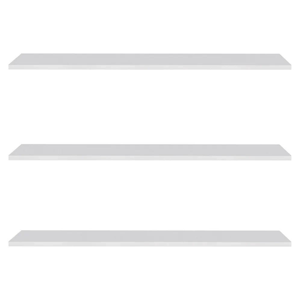 Prateleira Flutuante Para Escritório Kit 3 Suporte Invisível 68cm Yara Branco - Lumil