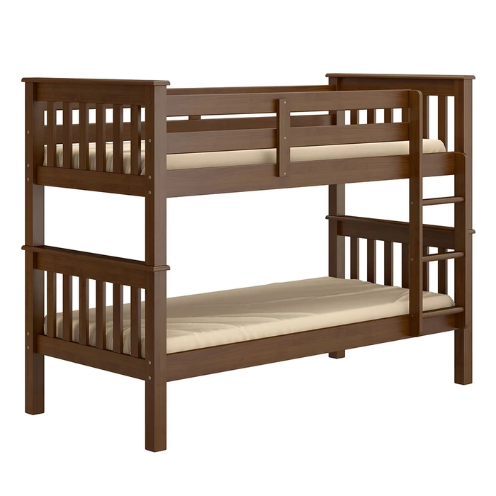 Beliche Solteiro Juvenil com Escada Móvel Bliss Z40 Castanho Acetinado - Mpozenato