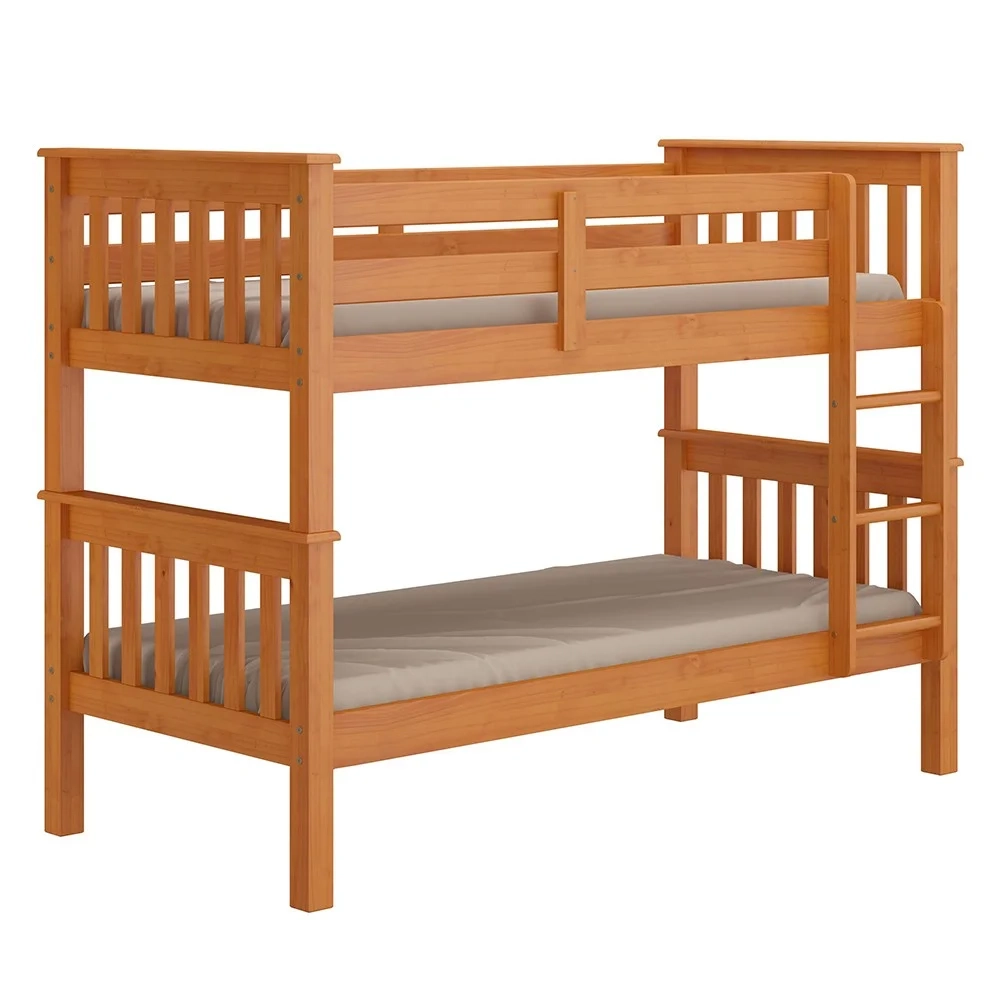 Beliche Solteiro Juvenil com Escada Fixa Bliss Z40 Mel Acetinado - Mpozenato