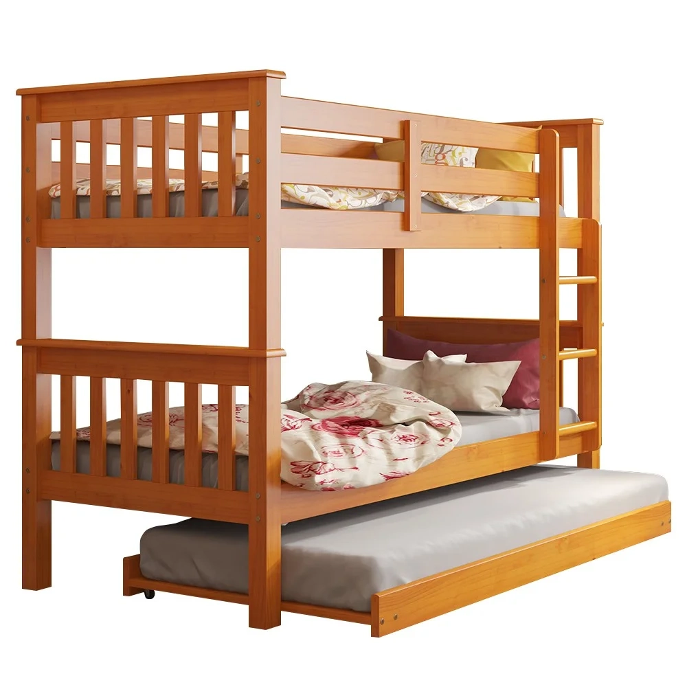 Treliche Solteiro Juvenil com Escada Fixa Bliss Z40 Mel Acetinado - Mpozenato