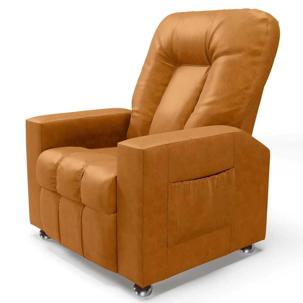 Poltrona do Papai Reclinável Para Cinema Praddo FH9 PU Whisky - Mpozenato