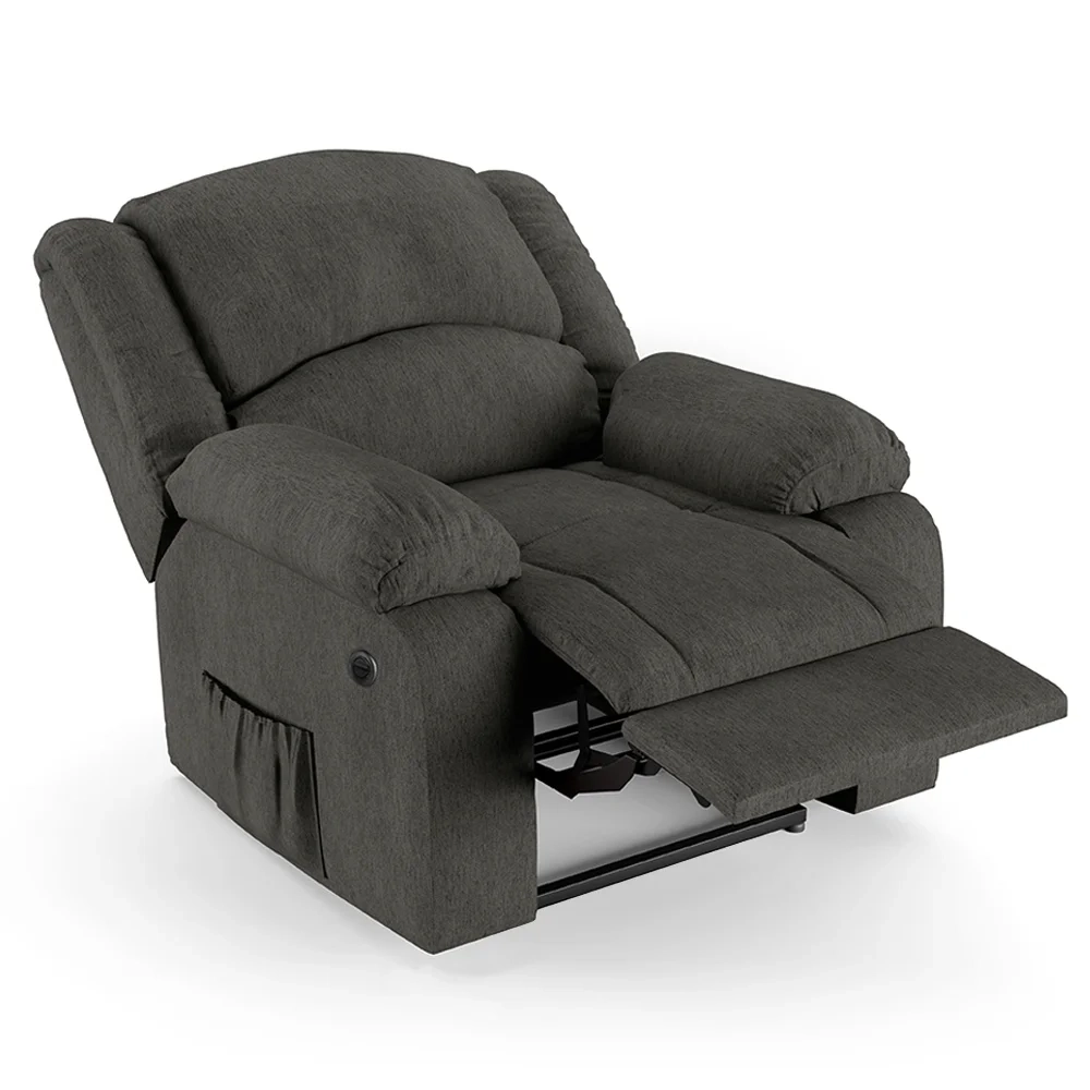 Poltrona do Papai Reclinável Pietra Power Elétrica FH9 Linho Grafite - Mpozenato