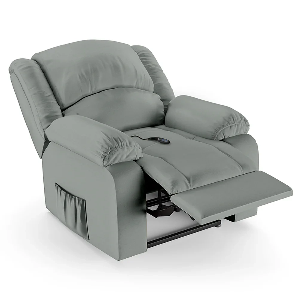 Poltrona do Papai Reclinável Pietra Controle Power Elétrico FH9 PU Cinza - Mpozenato