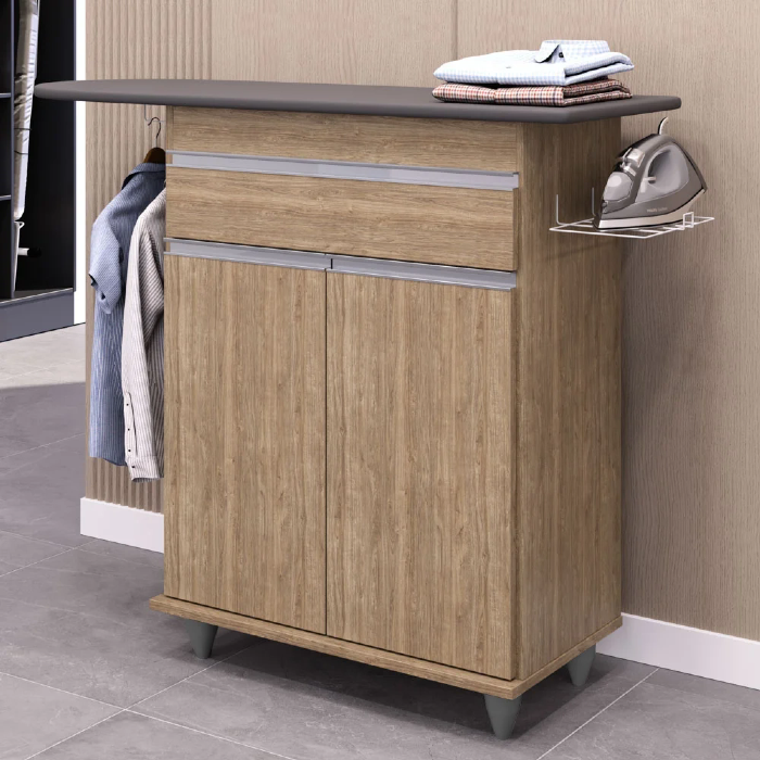 Tábua de Passar Com Balcão 2 Portas 1 Gaveta Larissa Castanho - Lumil