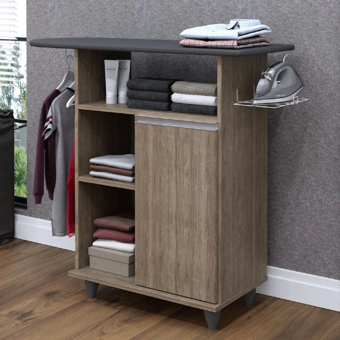 Tábua de Passar Com Balcão 1 Porta Giovana Castanho - Lumil