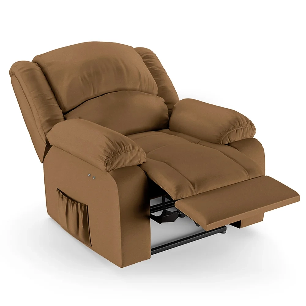 Poltrona do Papai Reclinável Pietra Power Touch FH9 PU Caramelo - Mpozenato