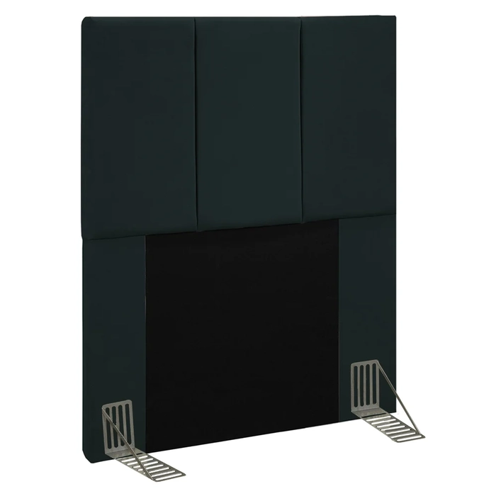 Cabeceira Cama Box Solteiro 90cm Pérola W01 Suede Preto - Mpozenato
