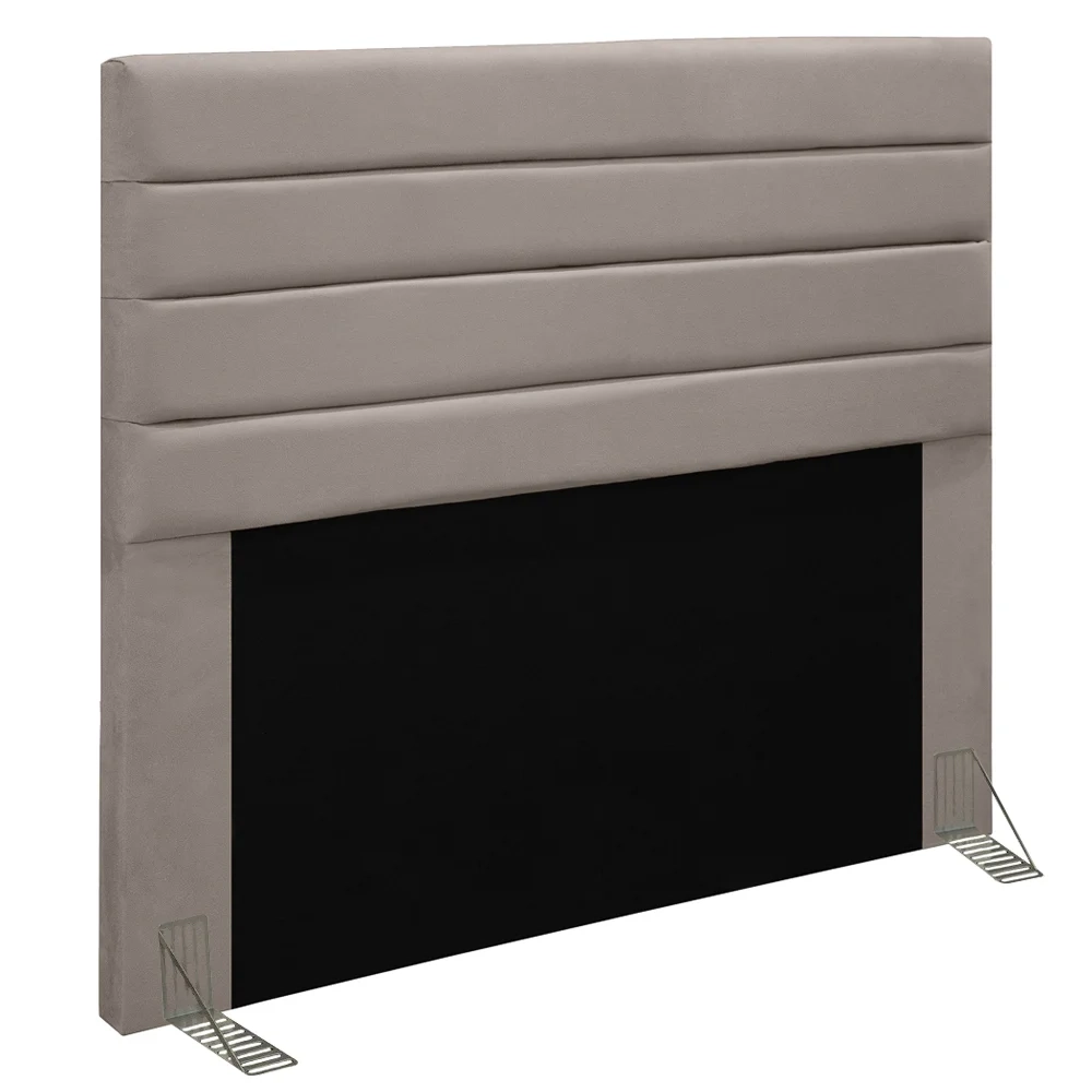 Cabeceira Cama Box Casal Queen 160cm Rubi W01 Suede Bege - Mpozenato