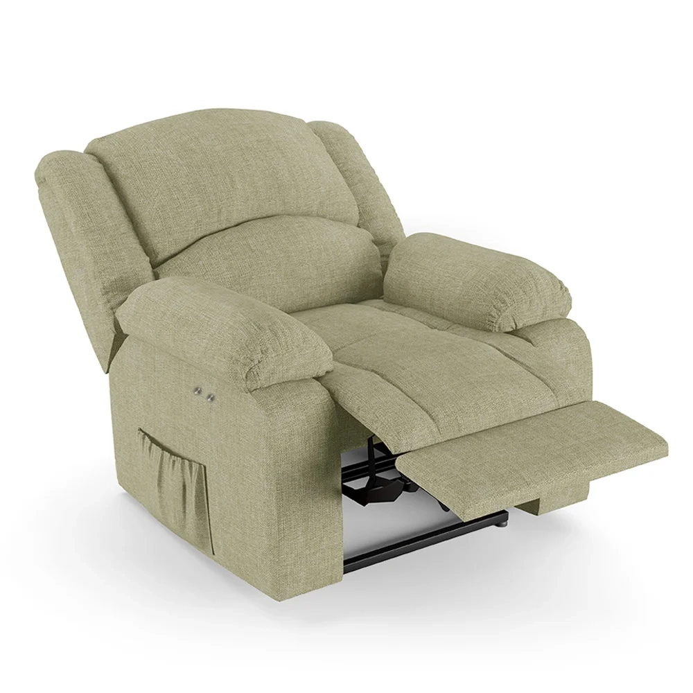 Poltrona do Papai Reclinável Pietra Power Touch Massagem FH9 Linho Bege - Mpozenato