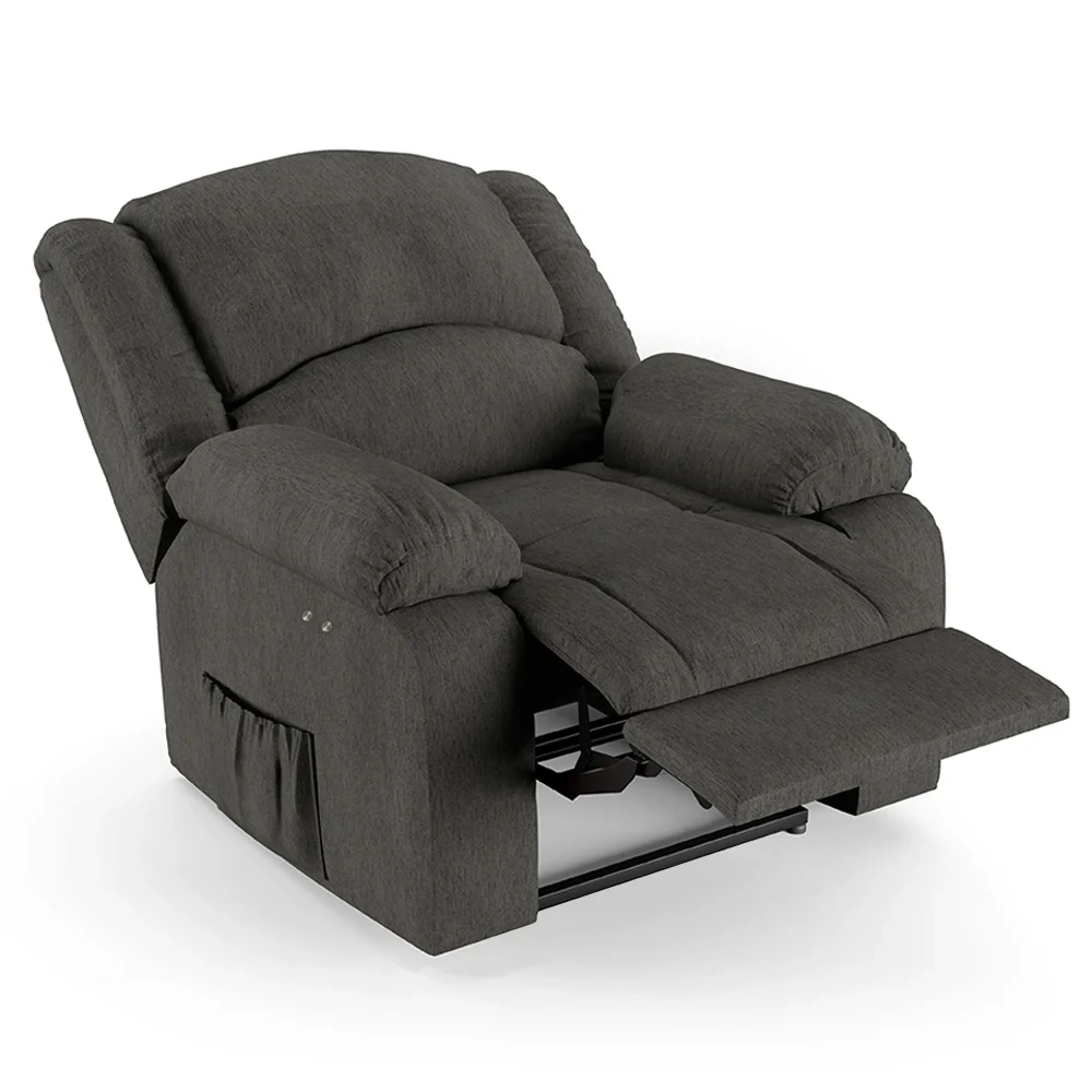 Poltrona do Papai Reclinável Pietra Power Touch Massagem FH9 Linho Grafite - Mpozenato