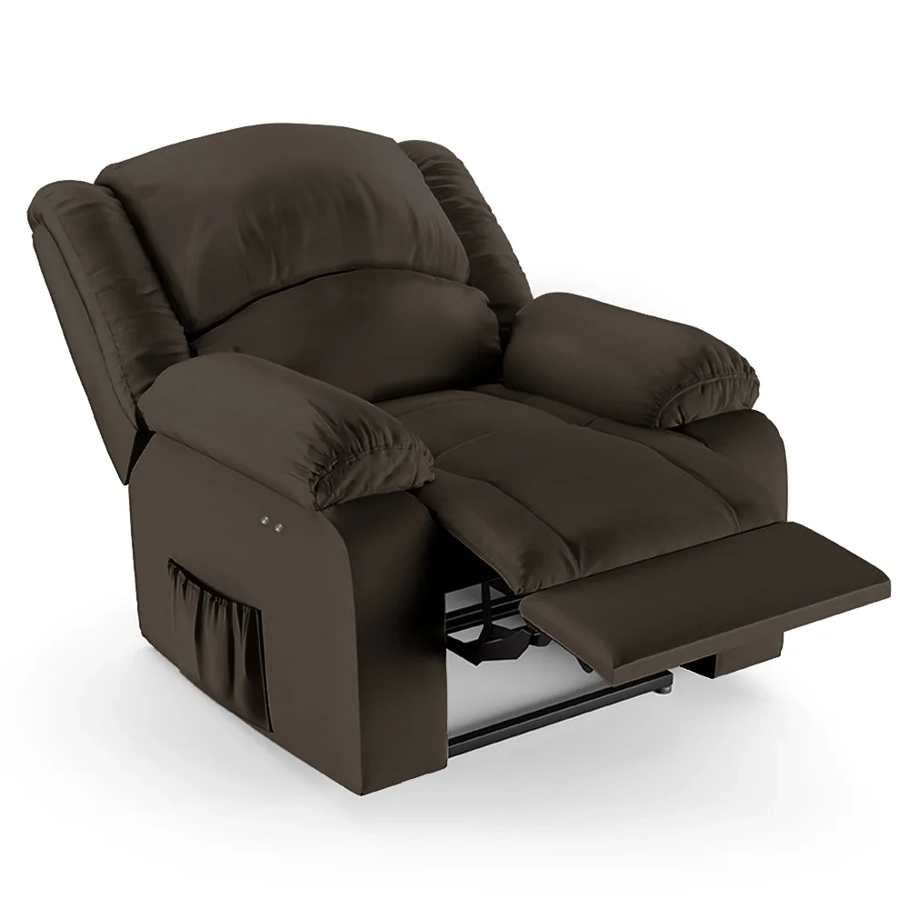 Poltrona do Papai Reclinável Pietra Power Touch Massagem FH9 PU Marrom - Mpozenato