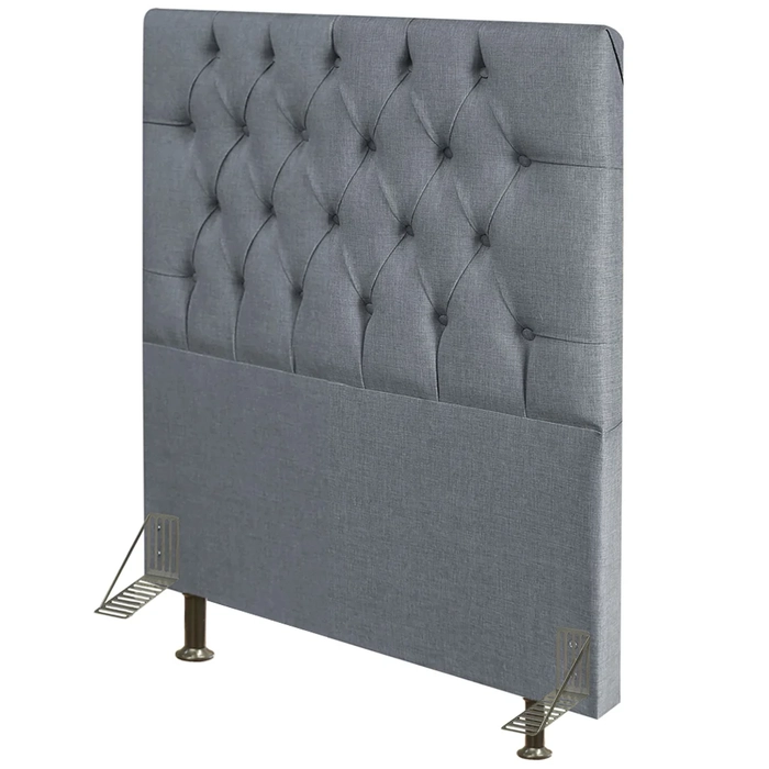 Cabeceira Cama Box Solteiro 90cm Diamante Linho Cinza Z51 - Mpozenato