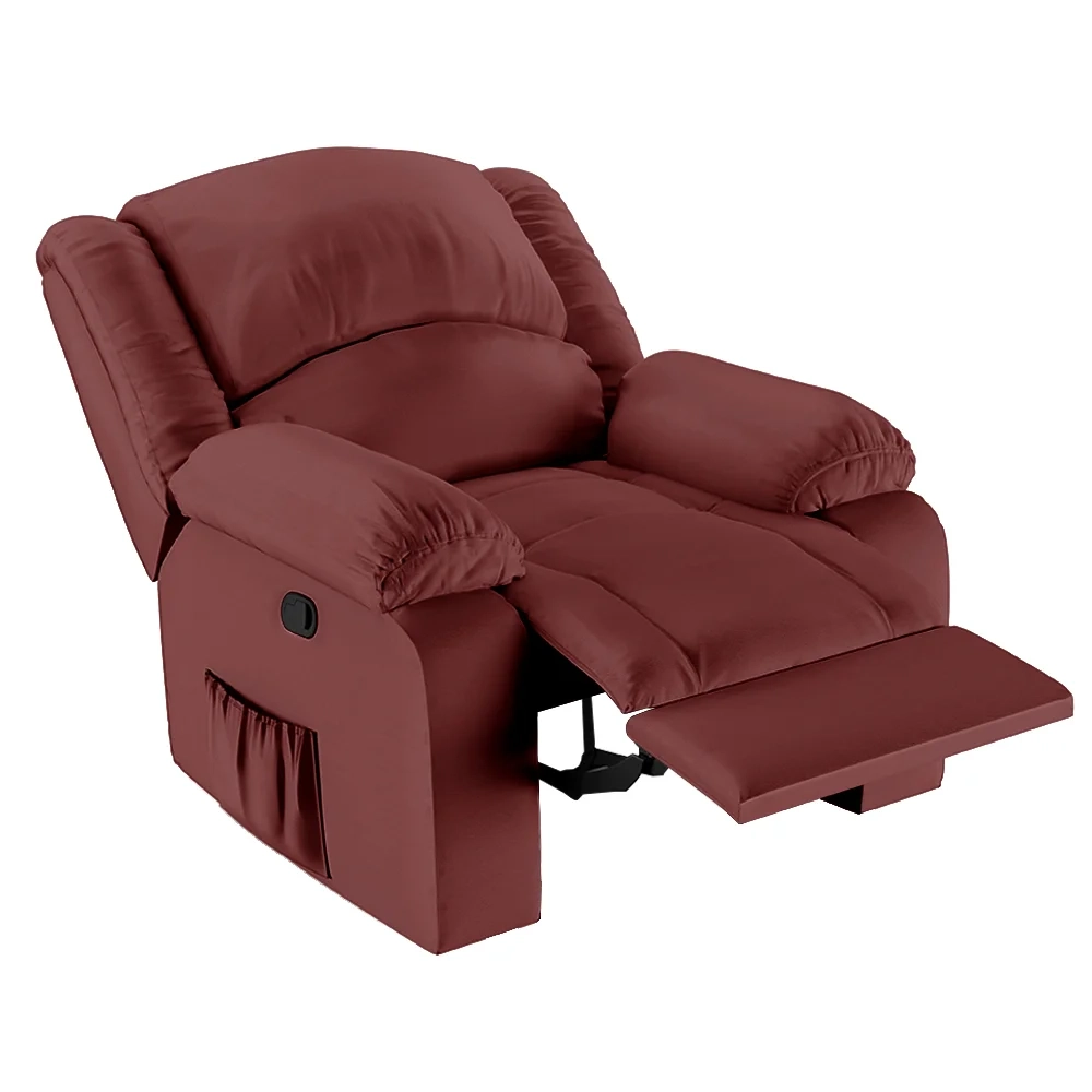 Poltrona do Papai Reclinável Pietra Zero Wall FH9 PU Vermelho - Mpozenato