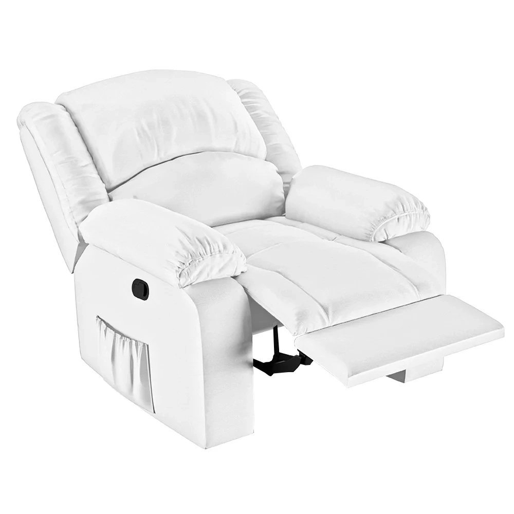 Poltrona do Papai Reclinável Pietra Zero Wall FH9 PU Branco - Mpozenato