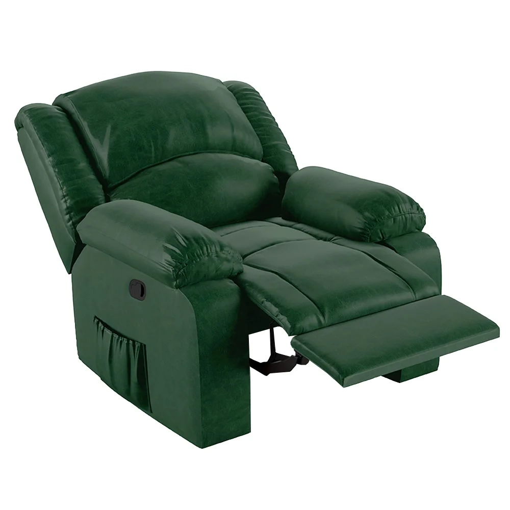 Poltrona do Papai Reclinável Pietra Zero Wall FH9 PU Verde Musgo - Mpozenato