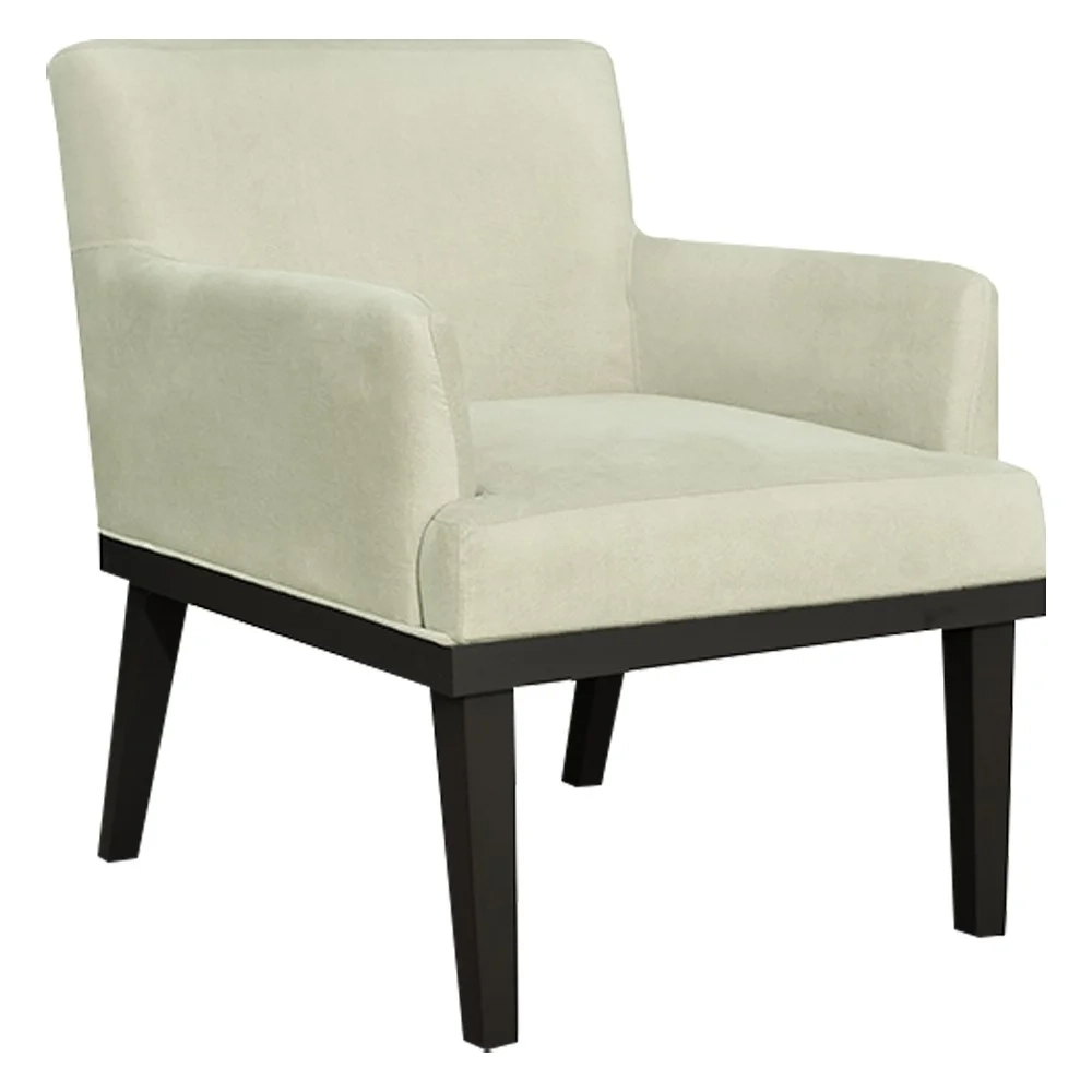 Poltrona Decorativa Sala de Estar e Recepção Vitória W01 Suede Bege - Mpozenato