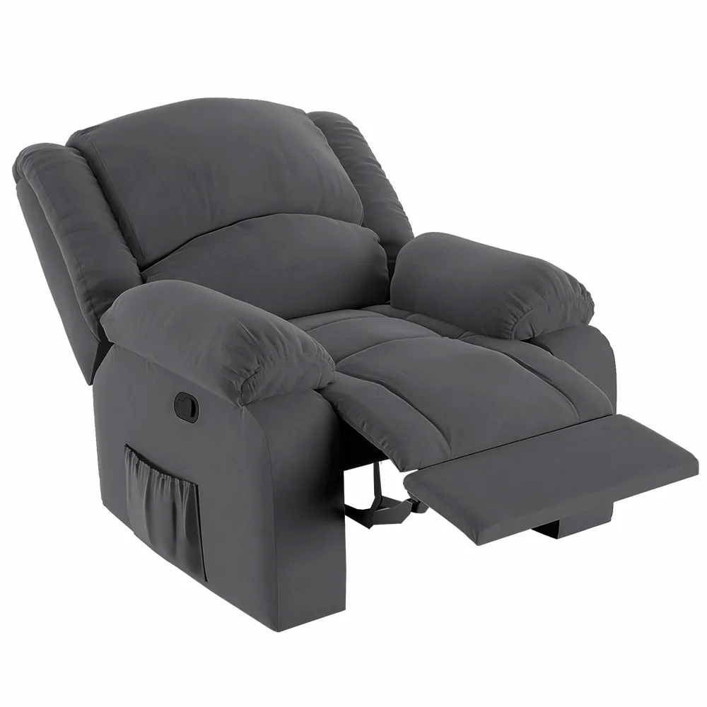 Poltrona do Papai Reclinável Pietra Zero Wall FH9 Veludo Cinza - Mpozenato