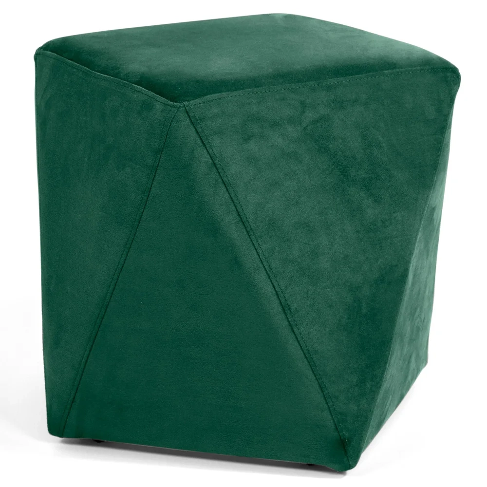 Puff Decorativo Ametista D-303 Veludo Verde - Domi