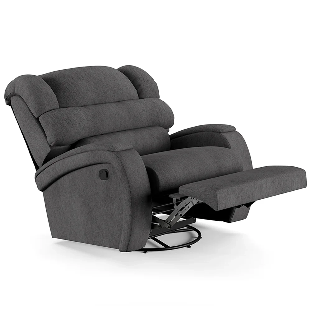 Poltrona do Papai Reclinável Kalie Glider Giratória FH9 Linho Grafite - Mpozenato