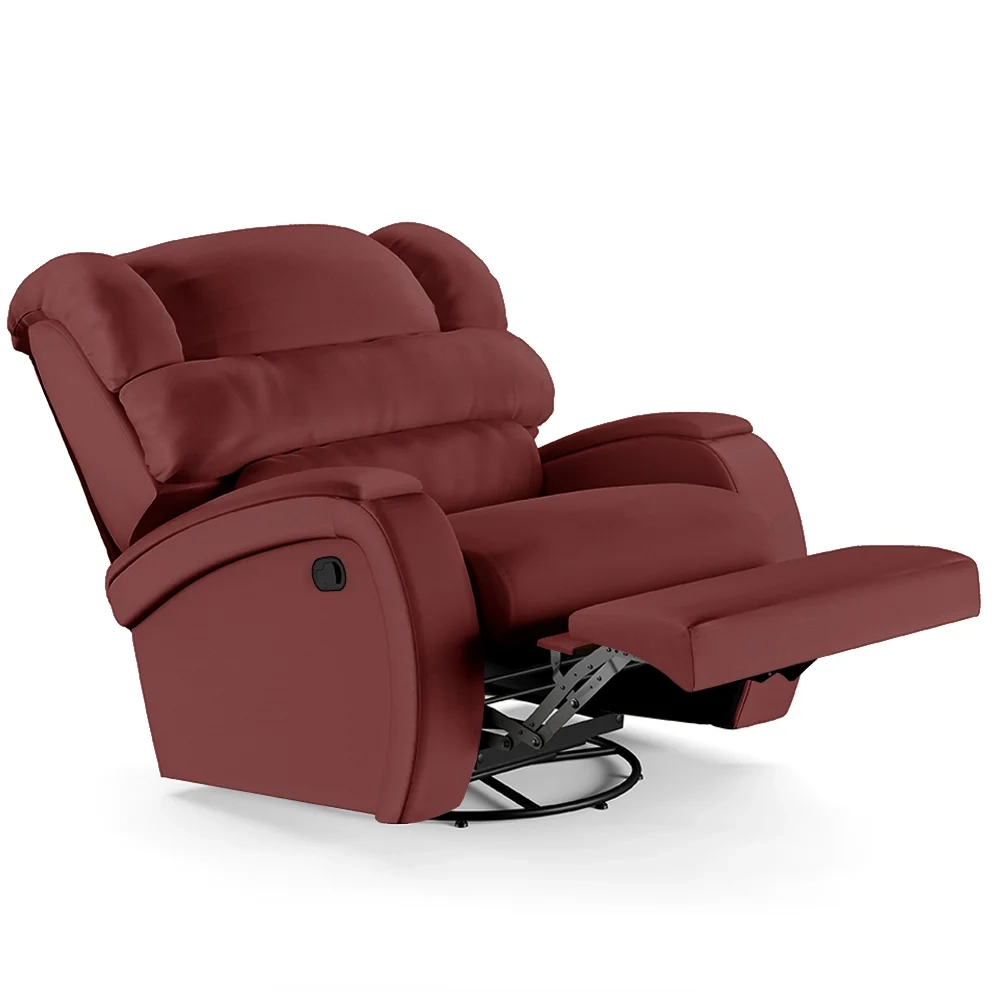 Poltrona do Papai Reclinável Kalie Glider Giratória FH9 PU Vermelho - Mpozenato