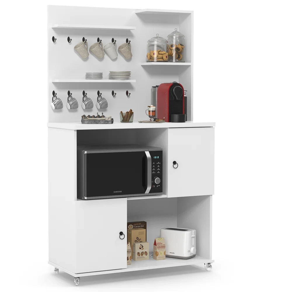 Armário Multiuso 2 Portas Cantinho do Café Aconchego Branco - Patrimar